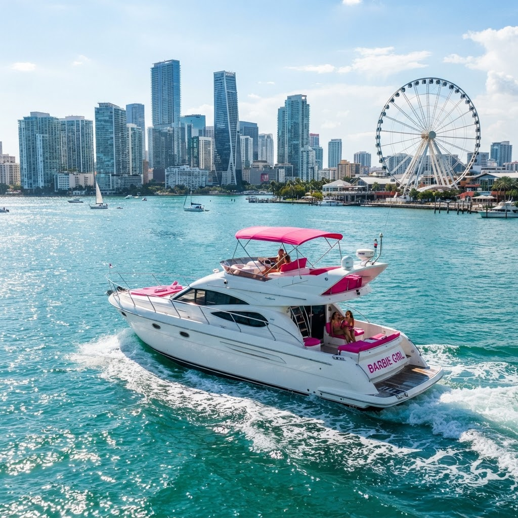 Miami: Pink Yacht Experience Through the Heart of Miami